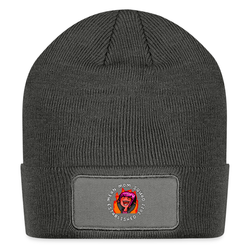 Mean Mom SQUAD Est. 2022 - Patch Beanie - charcoal grey