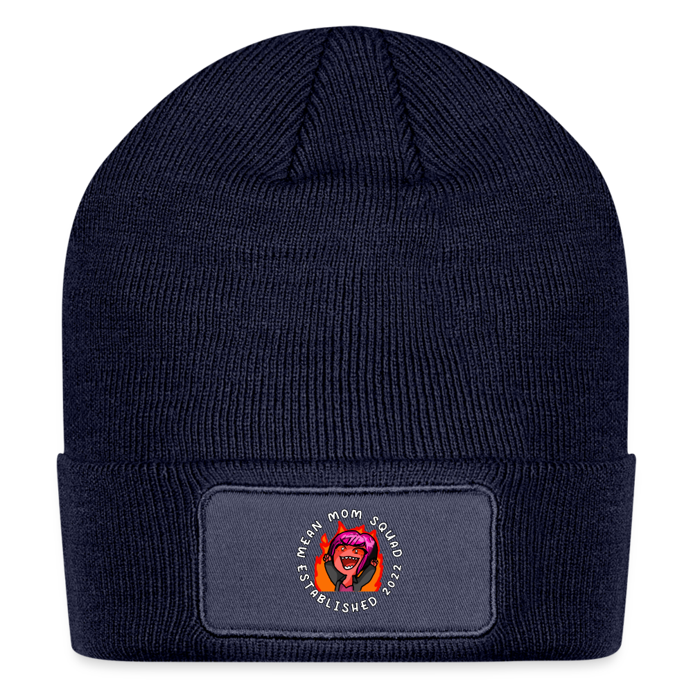 Mean Mom SQUAD Est. 2022 - Patch Beanie - navy