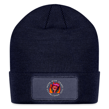 Mean Mom SQUAD Est. 2022 - Patch Beanie - navy