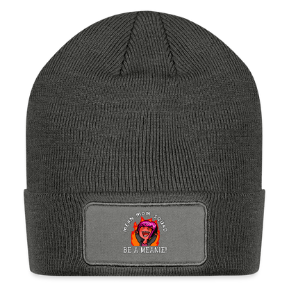 Be A Meanie - Patch Beanie - charcoal grey