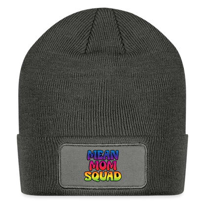 Mean Mom SQUAD Colorful - Patch Beanie - charcoal grey