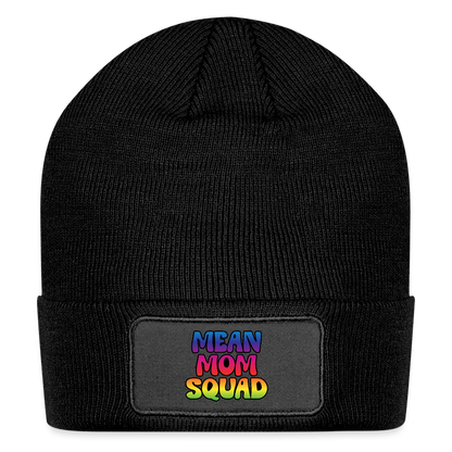 Mean Mom SQUAD Colorful - Patch Beanie - black