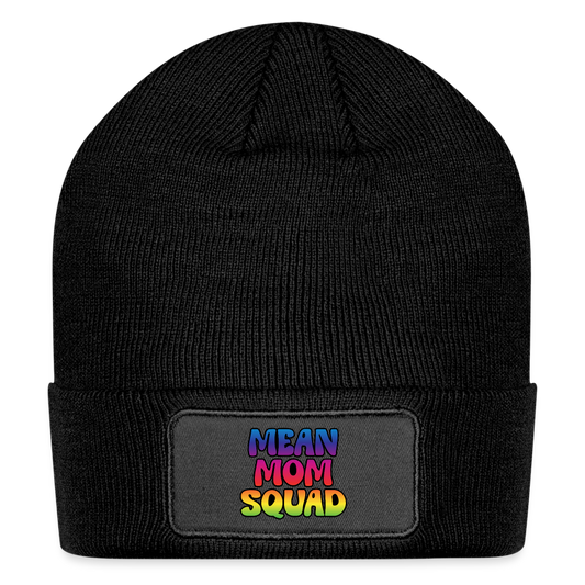 Mean Mom SQUAD Colorful - Patch Beanie - black