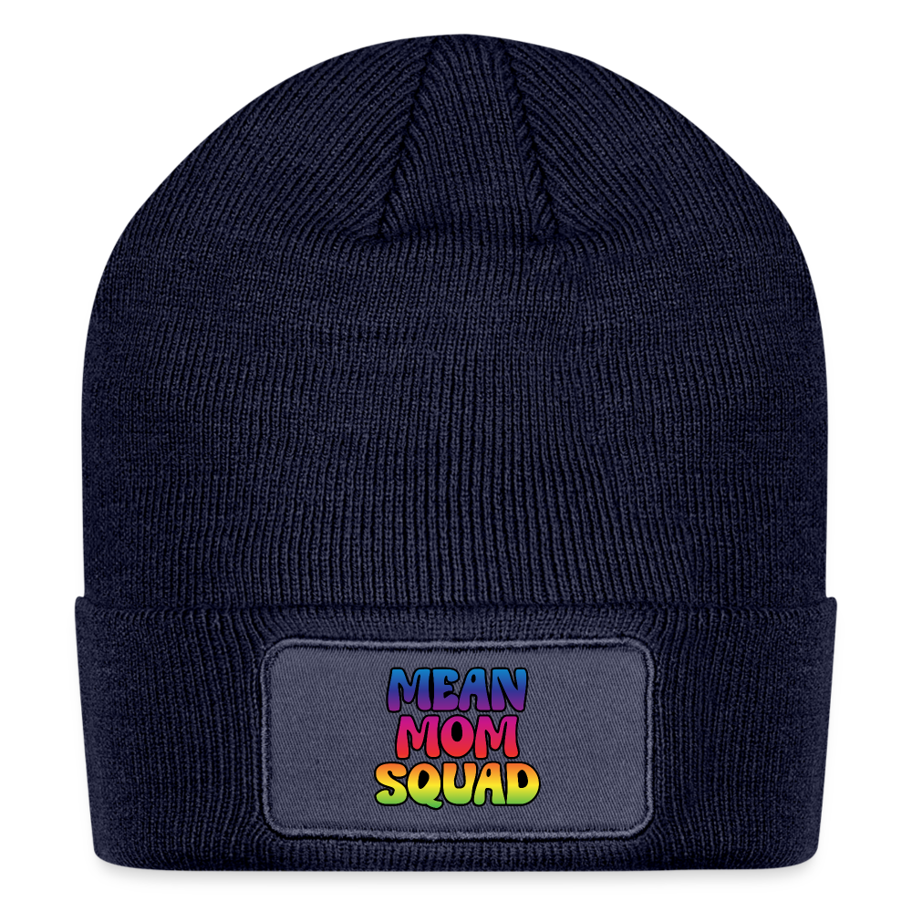 Mean Mom SQUAD Colorful - Patch Beanie - navy