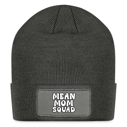 Mean Mom SQUAD - Patch Beanie - charcoal grey