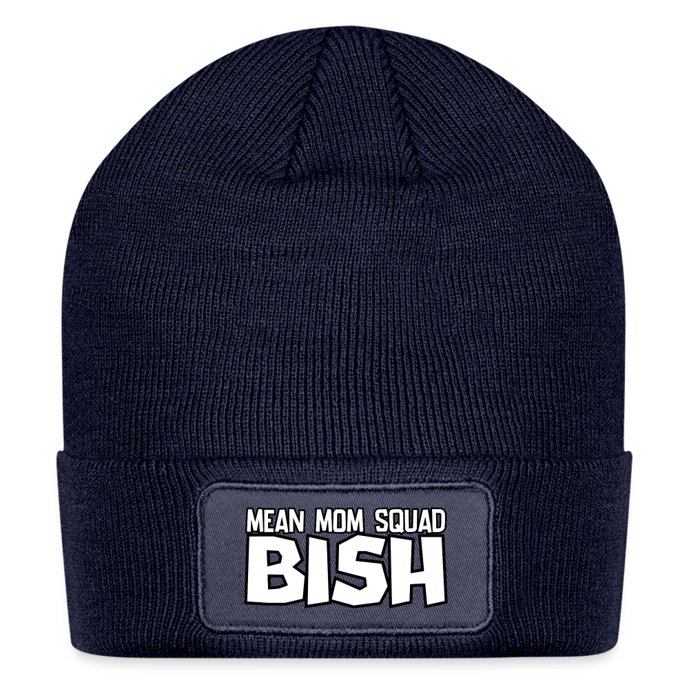 Mean Mom SQUAD BISH - Patch Beanie - navy