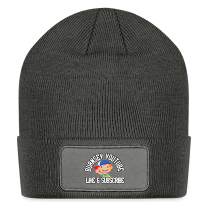 Burnsey | Patch Beanie - charcoal grey