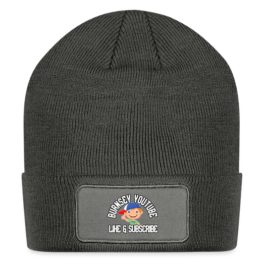 Burnsey | Patch Beanie - charcoal grey