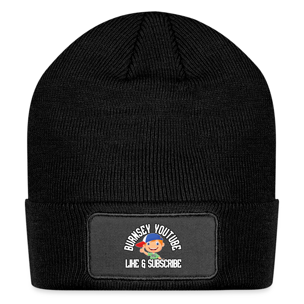 Burnsey | Patch Beanie - black