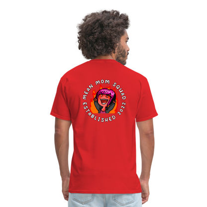 Mean Mom SQUAD Est. 2022 | Adult Ultimate Gamer Shirt Unisex - red