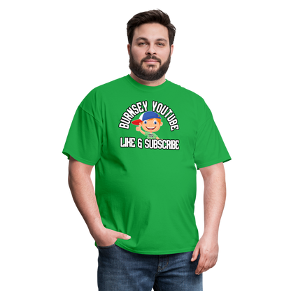 Burnsey YouTube | Super-Soft Gamer Shirt - bright green