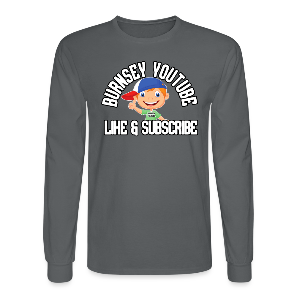 Burnsey YouTube | Long Sleeve T-Shirt - charcoal