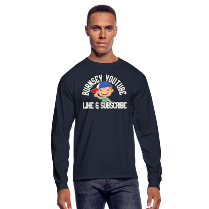 Burnsey YouTube | Long Sleeve T-Shirt - navy