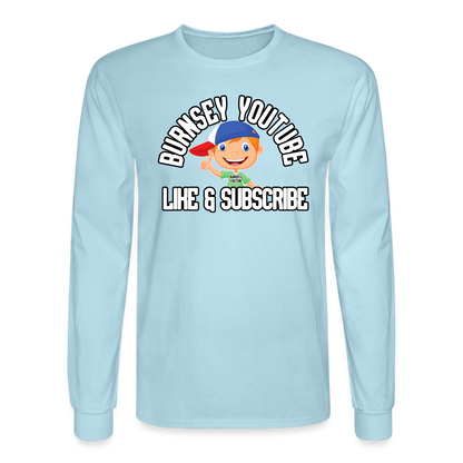 Burnsey YouTube | Long Sleeve T-Shirt - powder blue