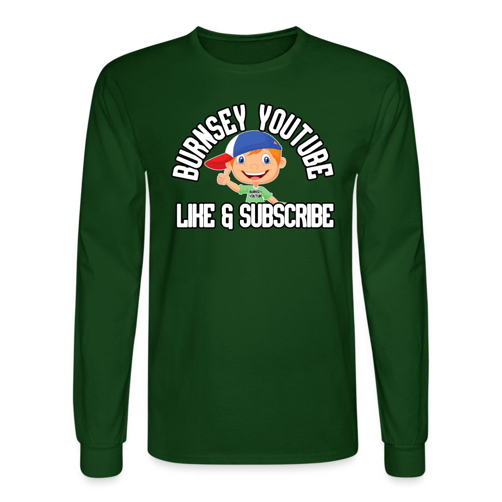 Burnsey YouTube | Long Sleeve T-Shirt - forest green