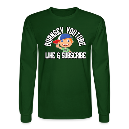 Burnsey YouTube | Long Sleeve T-Shirt - forest green