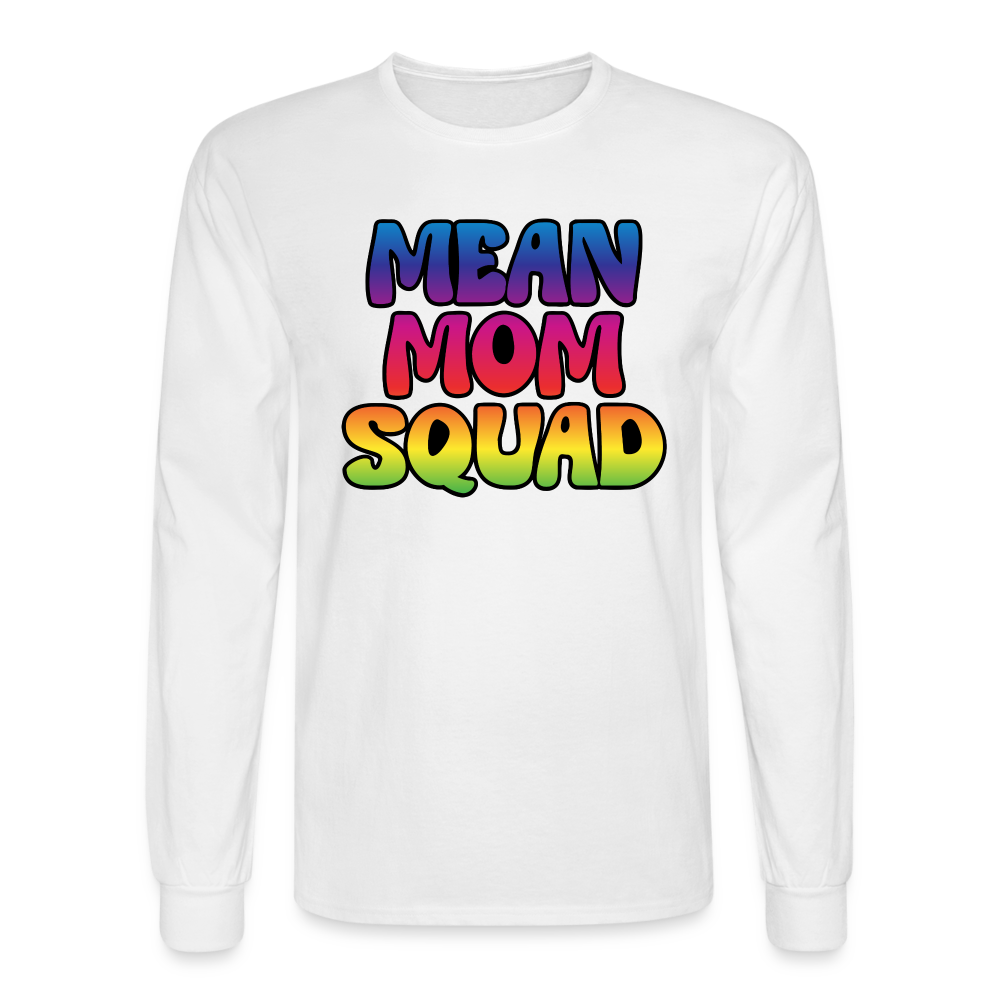 MEAN MOM SQUAD Colorful | Adult Long Sleeve Shirt - white