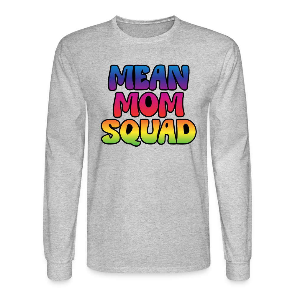 MEAN MOM SQUAD Colorful | Adult Long Sleeve Shirt - heather gray