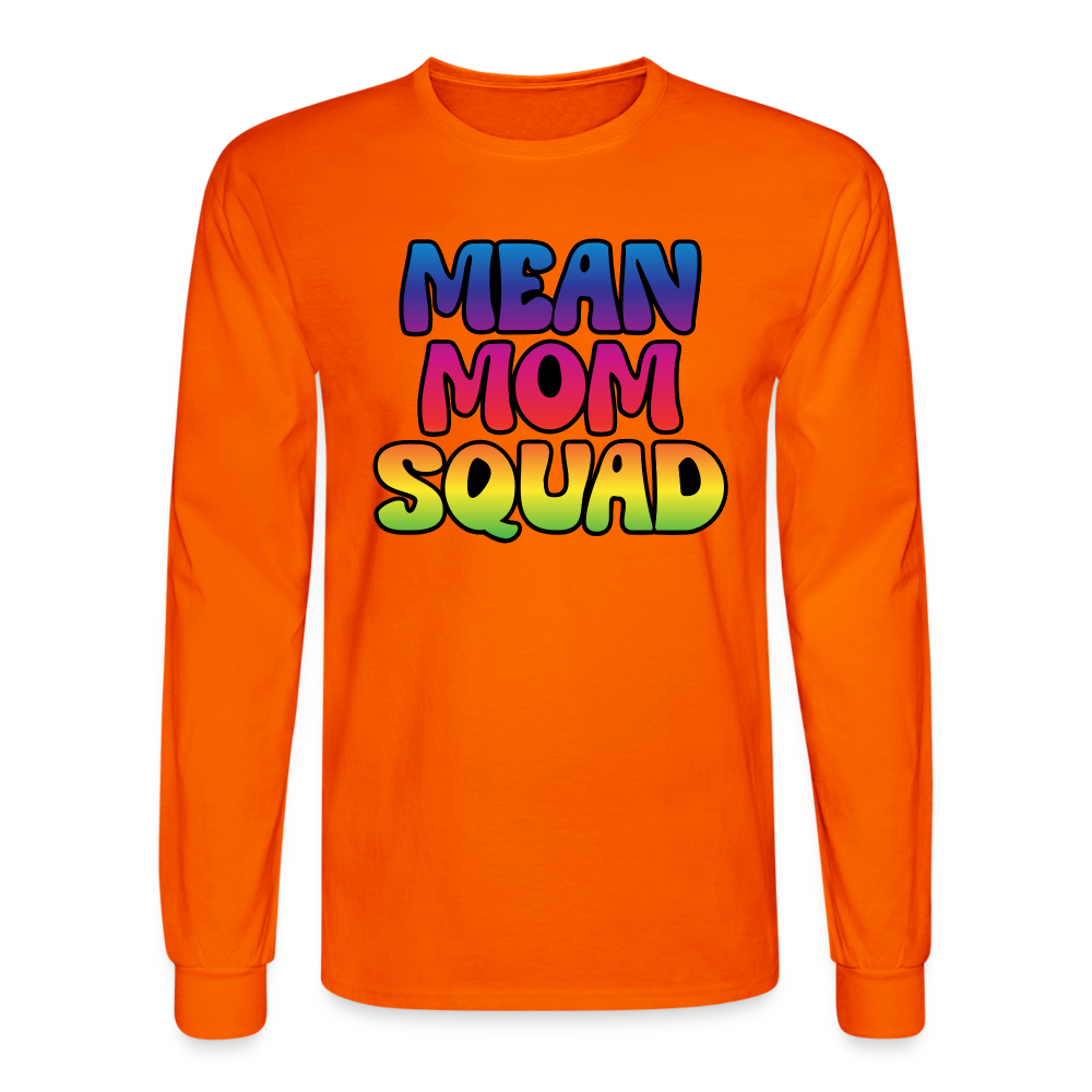 MEAN MOM SQUAD Colorful | Adult Long Sleeve Shirt - orange