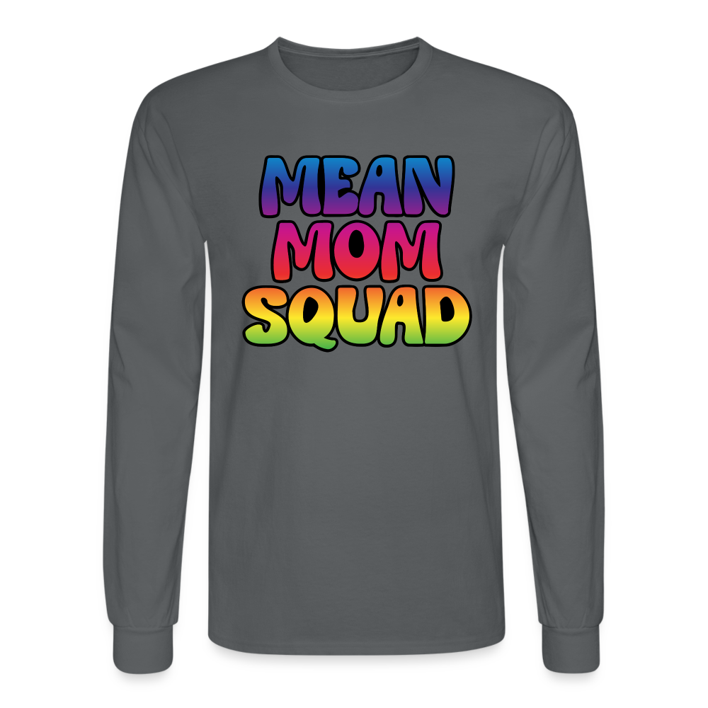 MEAN MOM SQUAD Colorful | Adult Long Sleeve Shirt - charcoal