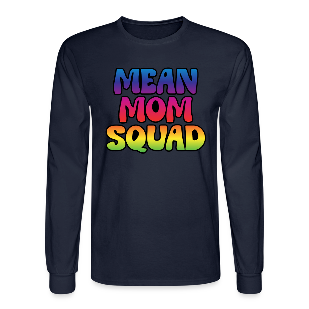 MEAN MOM SQUAD Colorful | Adult Long Sleeve Shirt - navy