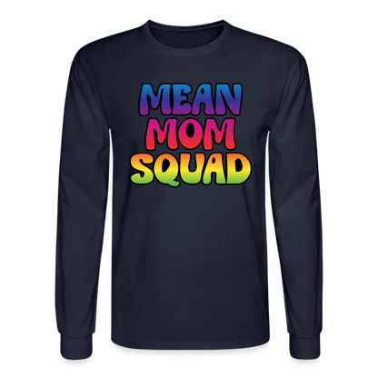 MEAN MOM SQUAD Colorful | Adult Long Sleeve Shirt - navy