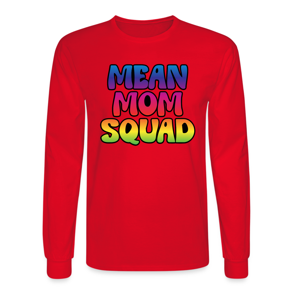 MEAN MOM SQUAD Colorful | Adult Long Sleeve Shirt - red