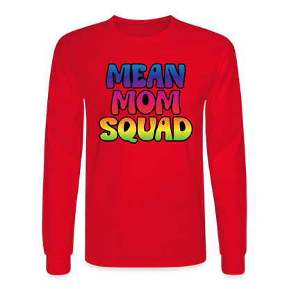 MEAN MOM SQUAD Colorful | Adult Long Sleeve Shirt - red