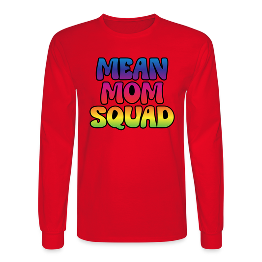 MEAN MOM SQUAD Colorful | Adult Long Sleeve Shirt - red