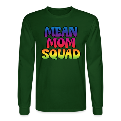 MEAN MOM SQUAD Colorful | Adult Long Sleeve Shirt - forest green