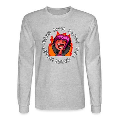 Mean Mom SQUAD Est. 2022 | Long Sleeve Shirt - heather gray