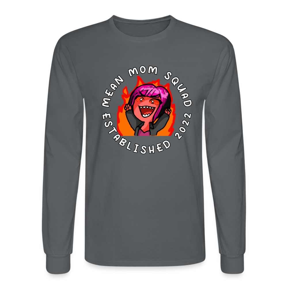 Mean Mom SQUAD Est. 2022 | Long Sleeve Shirt - charcoal