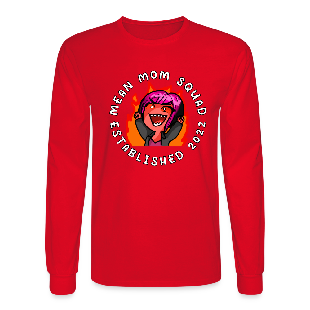 Mean Mom SQUAD Est. 2022 | Long Sleeve Shirt - red