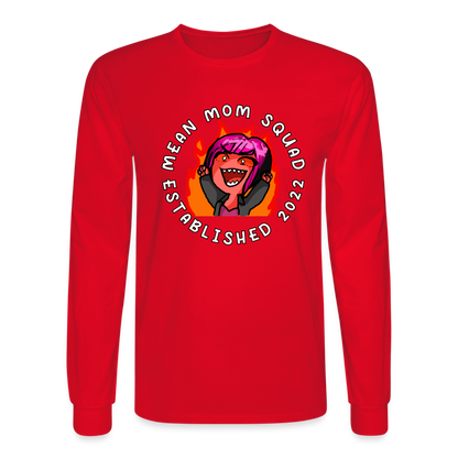 Mean Mom SQUAD Est. 2022 | Long Sleeve Shirt - red