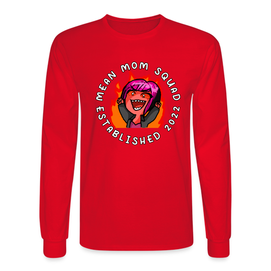 Mean Mom SQUAD Est. 2022 | Long Sleeve Shirt - red