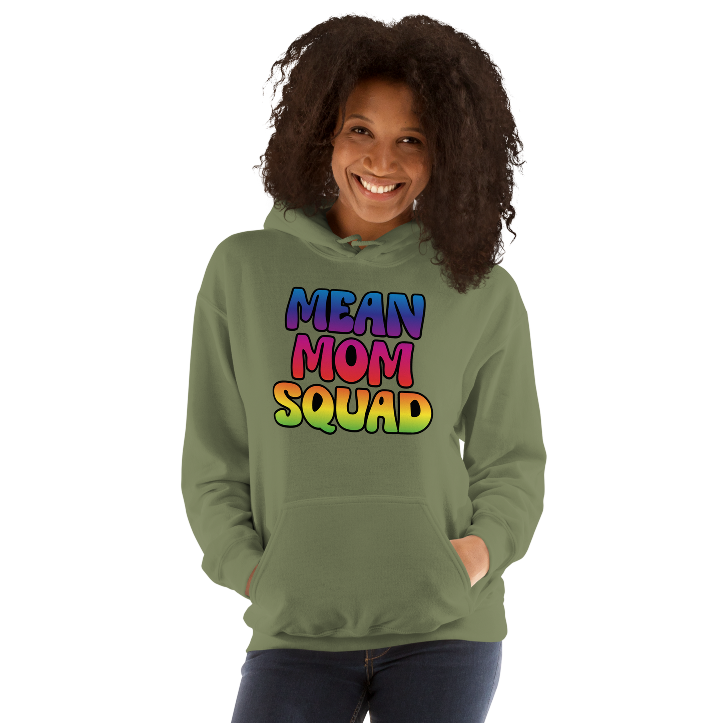 Mean Mom SQUAD | Colorful Adult Gamer Hoodie