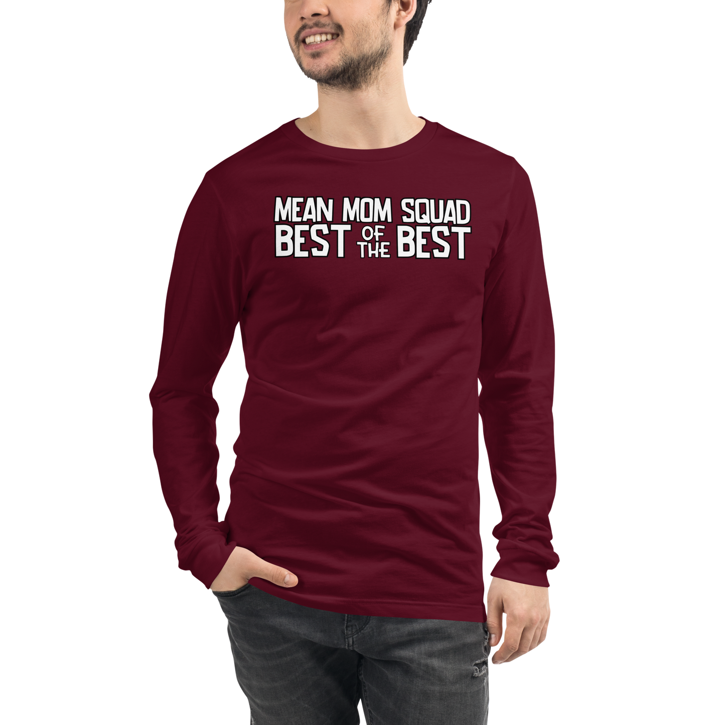 Mean Mom SQUAD BEST OF THE BEST | Adult Long Sleeve Gamer Tee