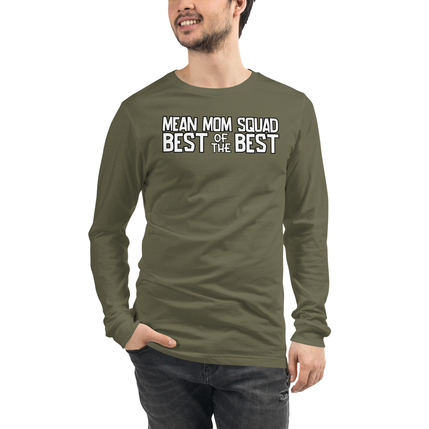 Mean Mom SQUAD BEST OF THE BEST | Adult Long Sleeve Gamer Tee