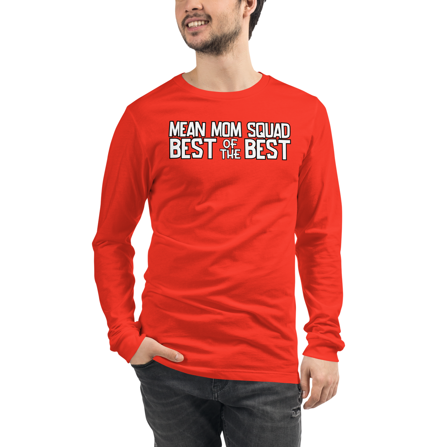 Mean Mom SQUAD BEST OF THE BEST | Adult Long Sleeve Gamer Tee