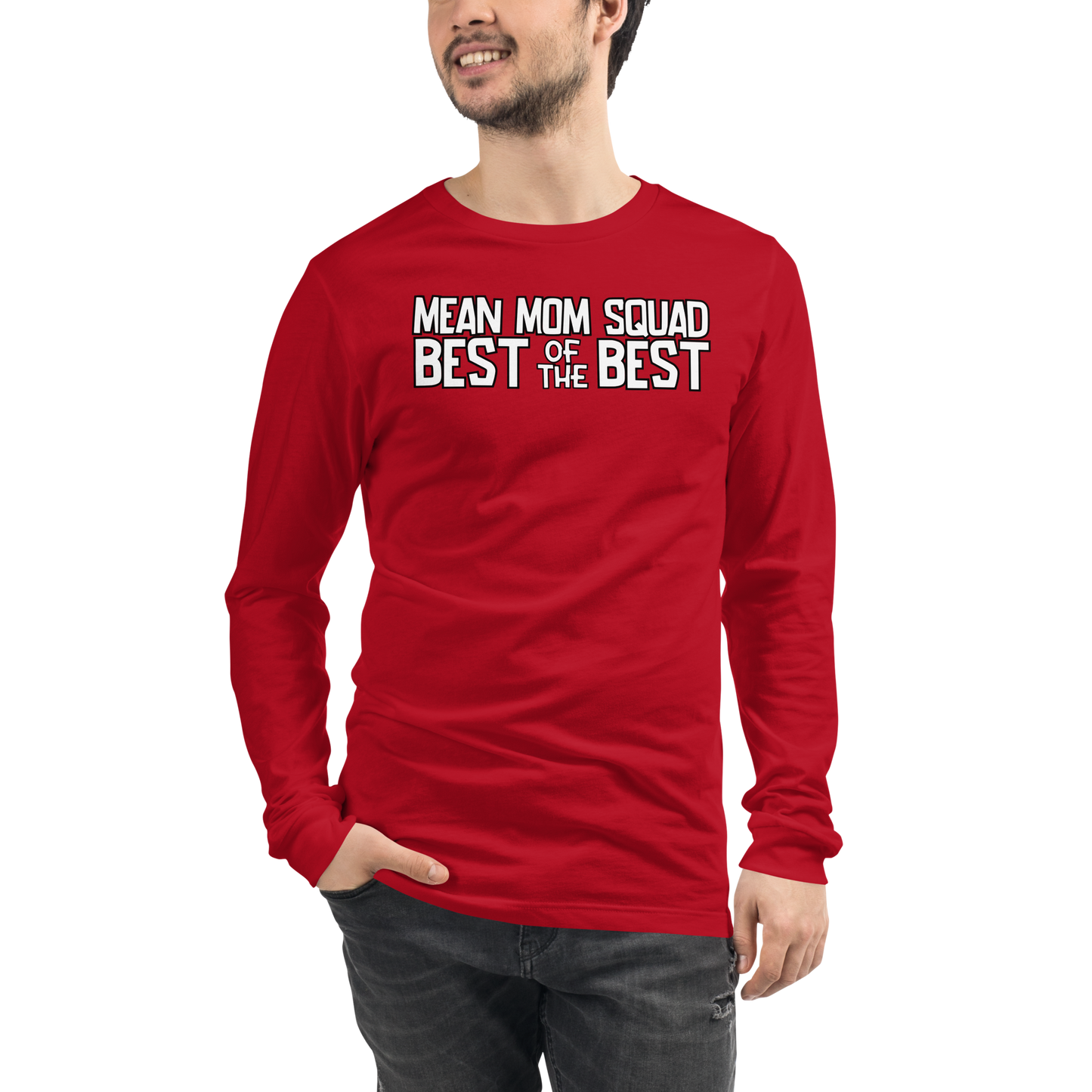 Mean Mom SQUAD BEST OF THE BEST | Adult Long Sleeve Gamer Tee