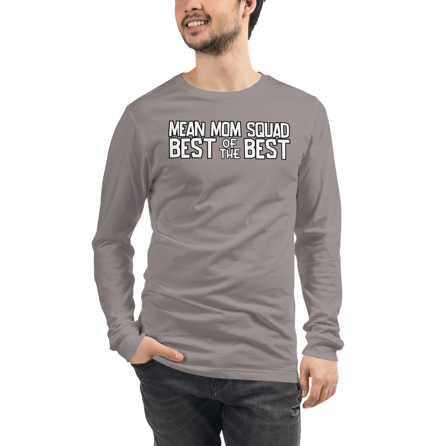 Mean Mom SQUAD BEST OF THE BEST | Adult Long Sleeve Gamer Tee