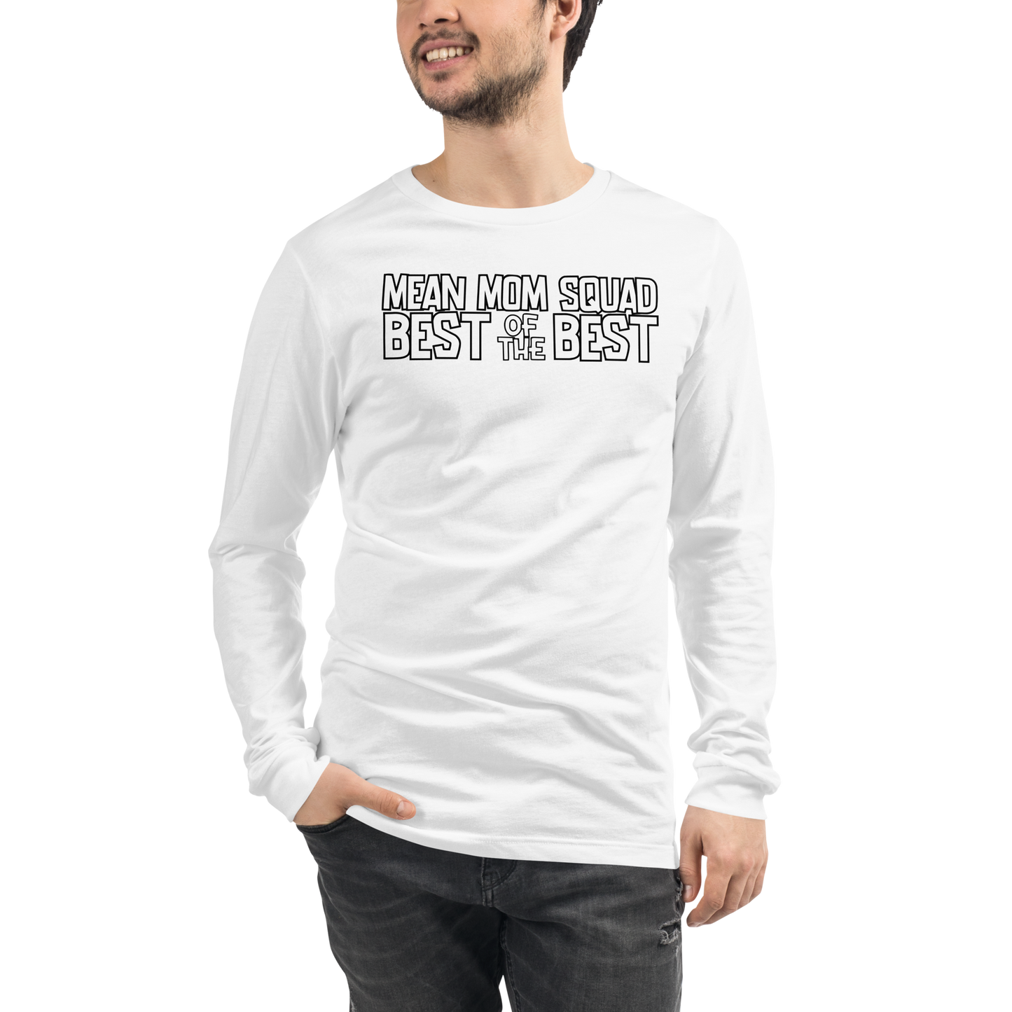 Mean Mom SQUAD BEST OF THE BEST | Adult Long Sleeve Gamer Tee