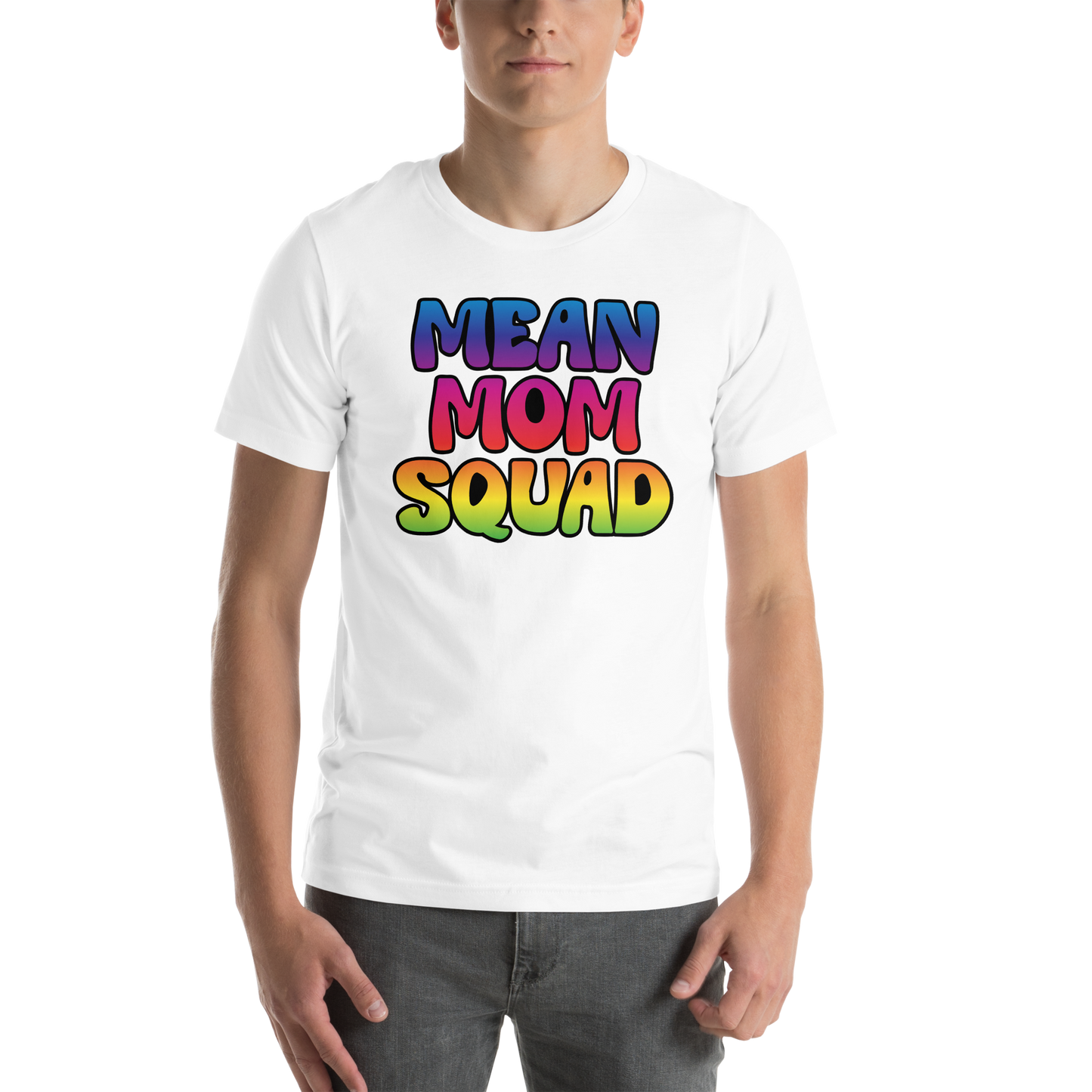 Mean Mom SQUAD | Colorful Super-Soft Adult Gamer Tee