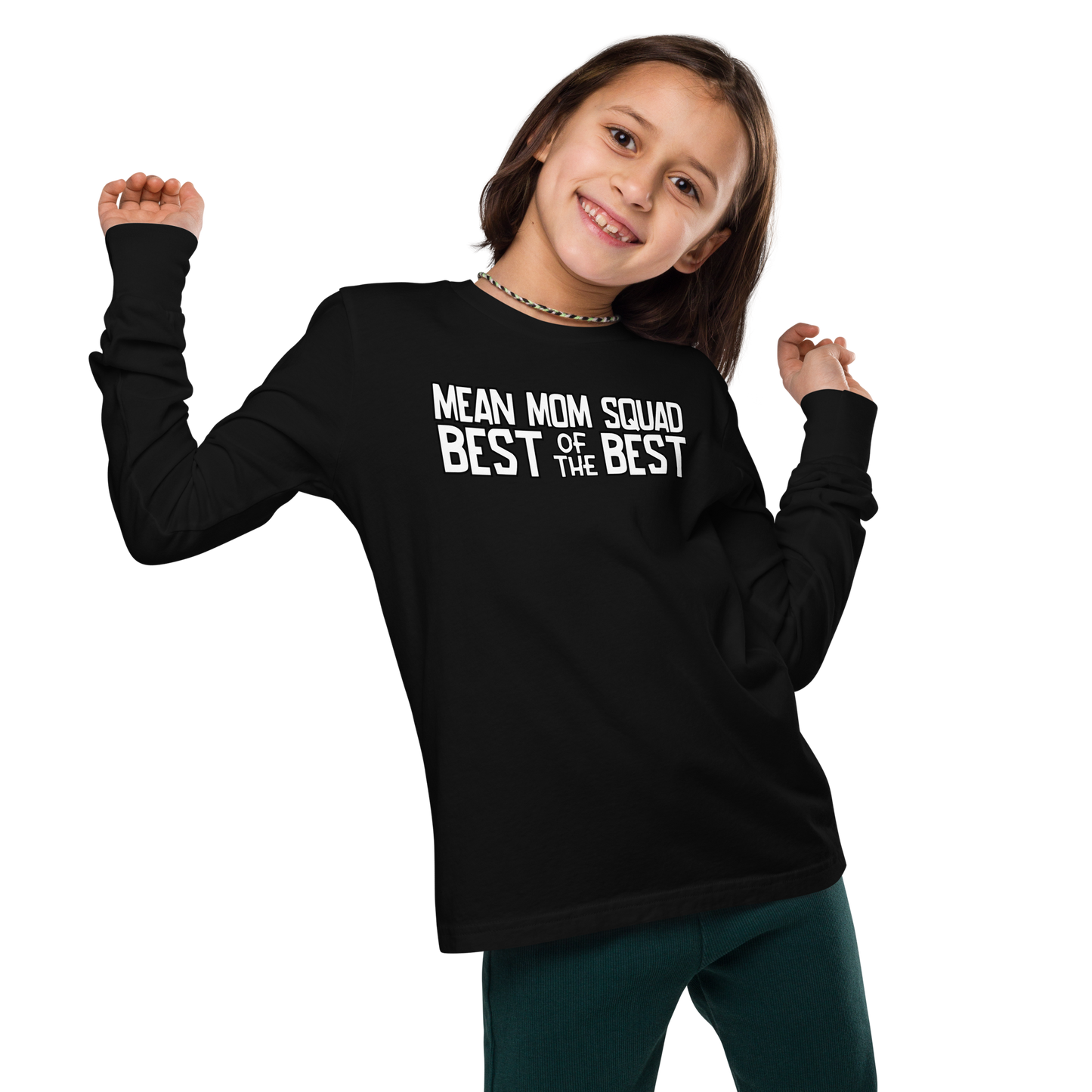 Mean Mom SQUAD BEST OF THE BEST | Youth Long Sleeve Gamer Tee