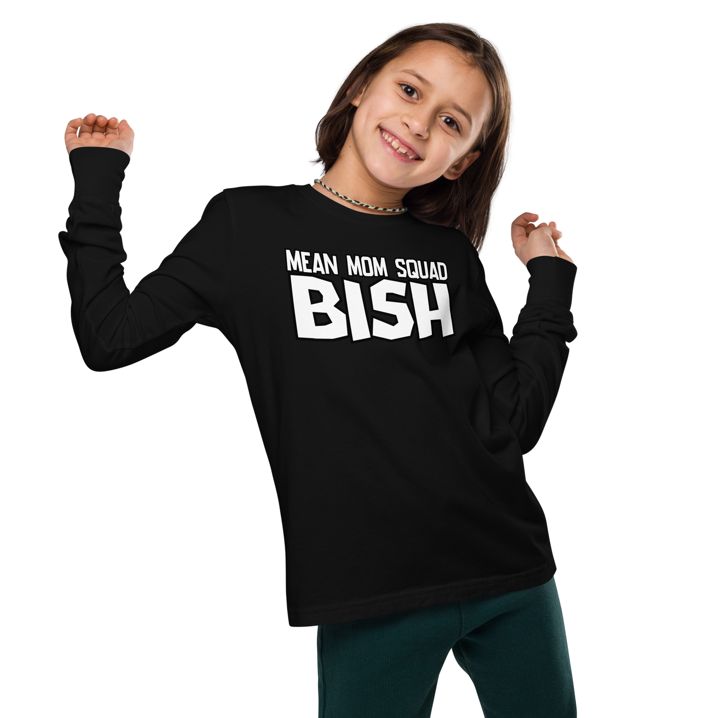 Mean Mom SQUAD BISH | Youth Gamer Long Sleeve Tee