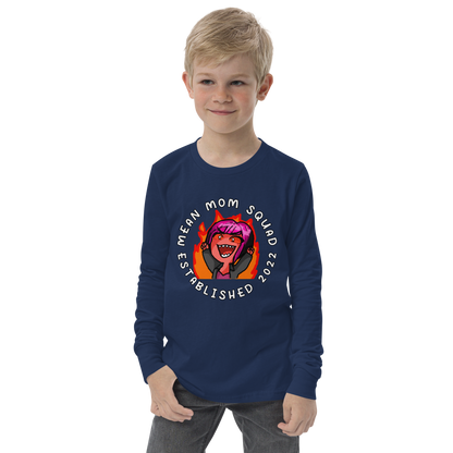 Mean Mom SQUAD Established | Youth Long Sleeve Gamer Tee