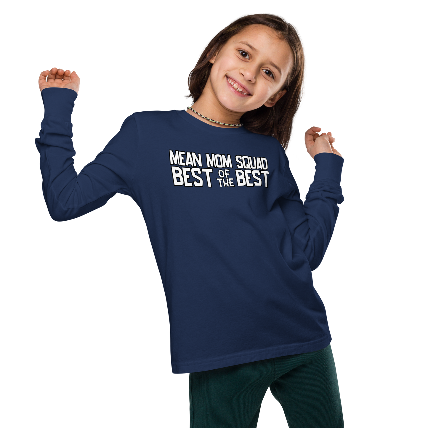 Mean Mom SQUAD BEST OF THE BEST | Youth Long Sleeve Gamer Tee