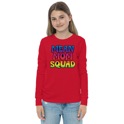 Mean Mom SQUAD | Colorful Edition | Youth Long Sleeve Gamer Tee