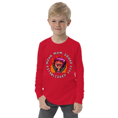 Mean Mom SQUAD Established | Youth Long Sleeve Gamer Tee