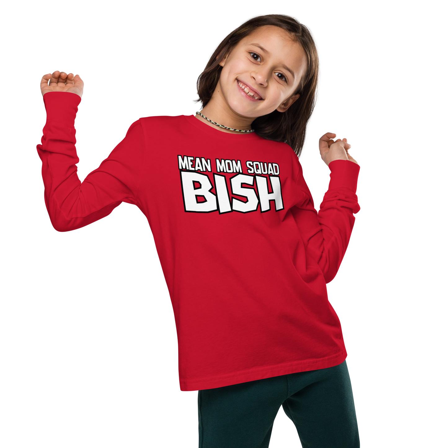 Mean Mom SQUAD BISH | Youth Gamer Long Sleeve Tee